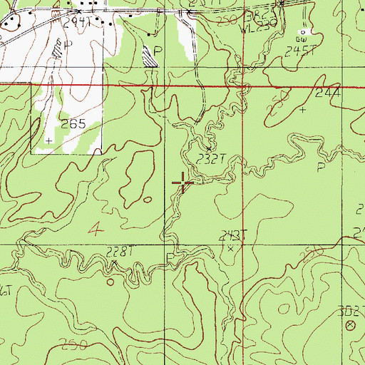 Topographic Map of Baget Creek, LA