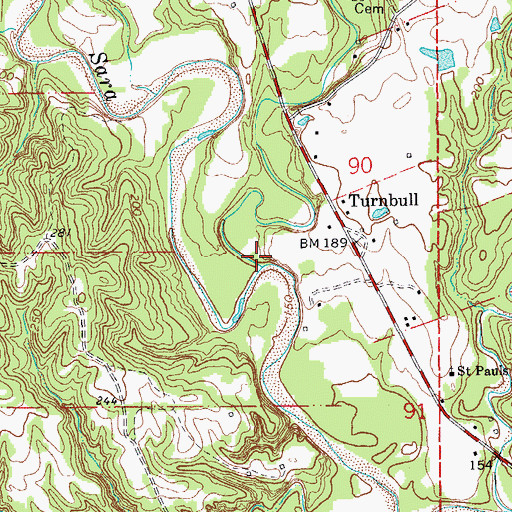 Topographic Map of Baker Creek, LA