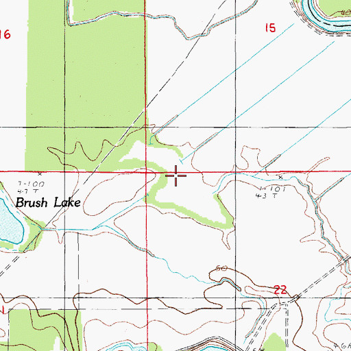 Topographic Map of Barnett Lake, LA