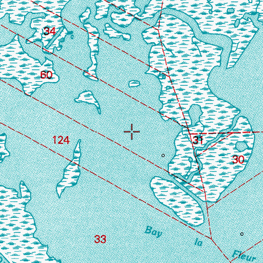 Topographic Map of Bay la Fleur, LA