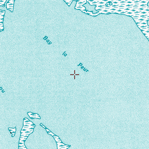 Topographic Map of Bay la Peur, LA