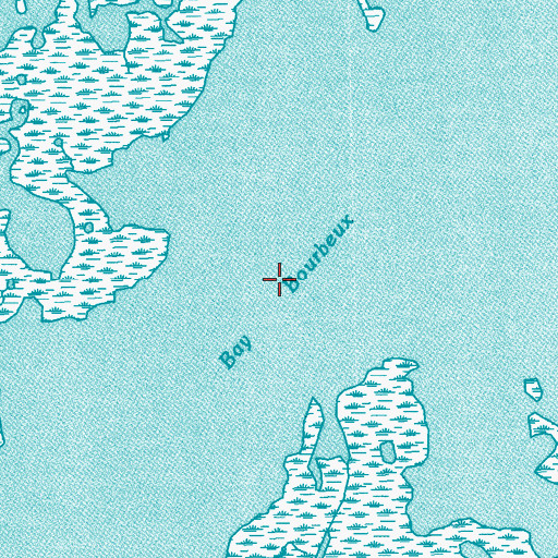 Topographic Map of Bay Bourbeux, LA