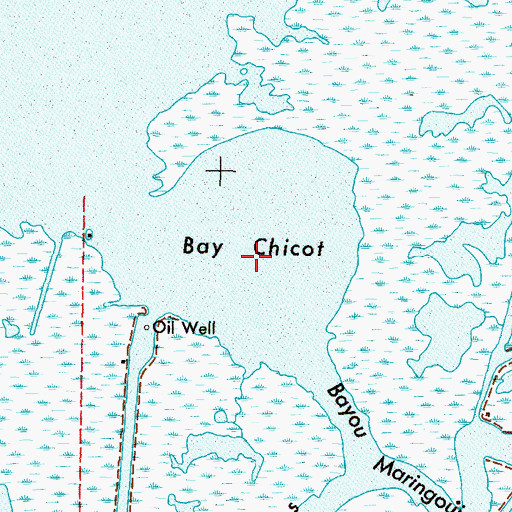 Topographic Map of Bay Chicot, LA
