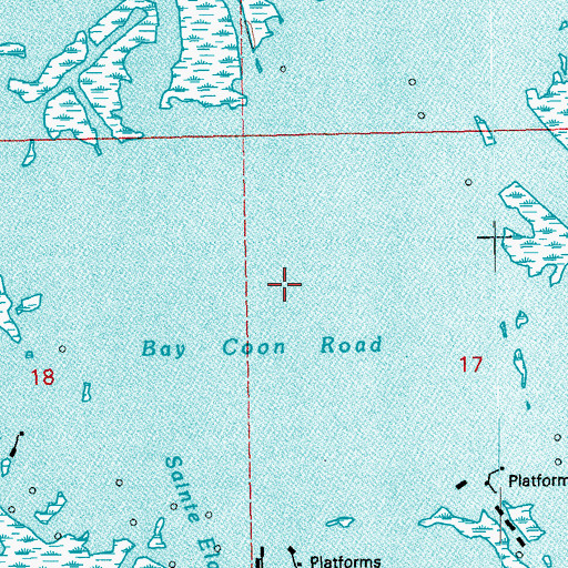 Topographic Map of Bay Coon Road, LA