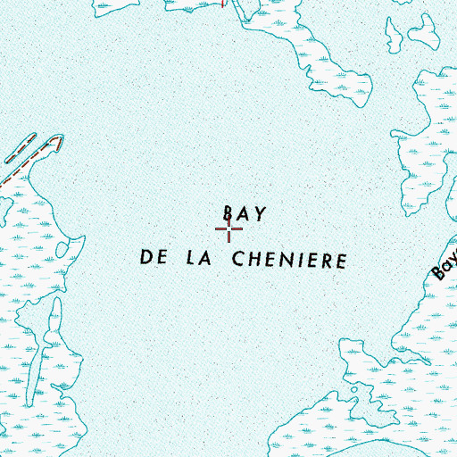 Topographic Map of Bay De La Cheniere, LA