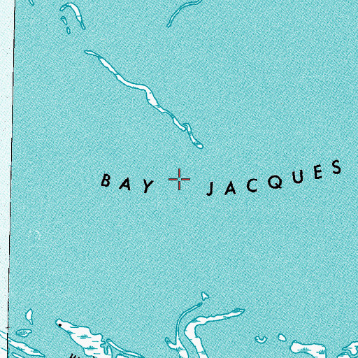 Topographic Map of Bay Jacques, LA