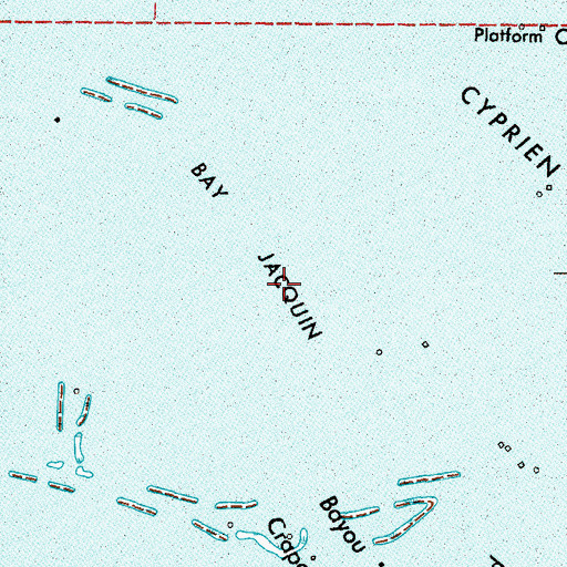 Topographic Map of Bay Jacquin (historical), LA