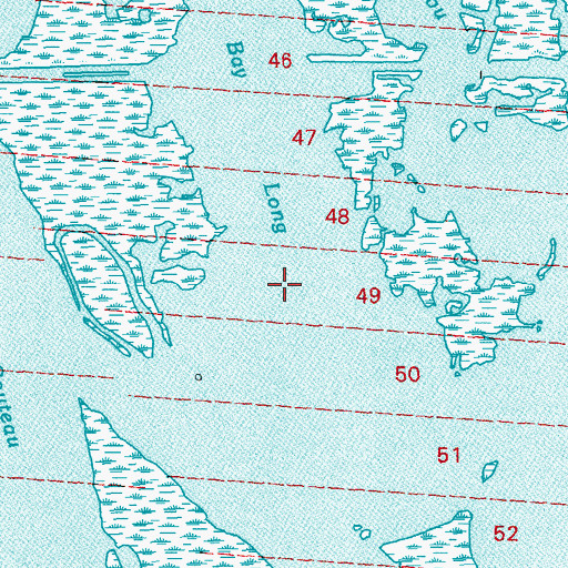 Topographic Map of Bay Long, LA