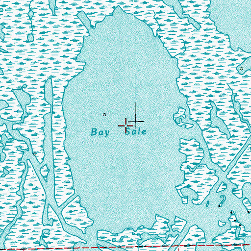 Topographic Map of Bay Sale, LA