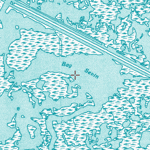Topographic Map of Bay Sevin, LA