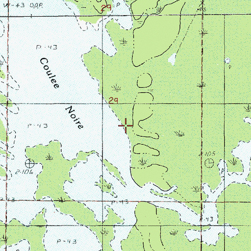 Topographic Map of Bayou de la Baie, LA