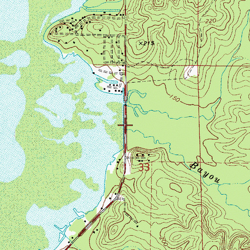 Topographic Map of Bayou la Ville, LA