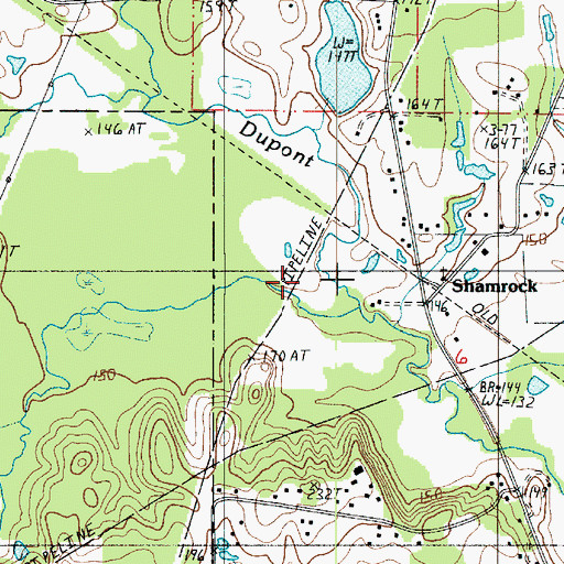 Topographic Map of Bayous Adois, LA