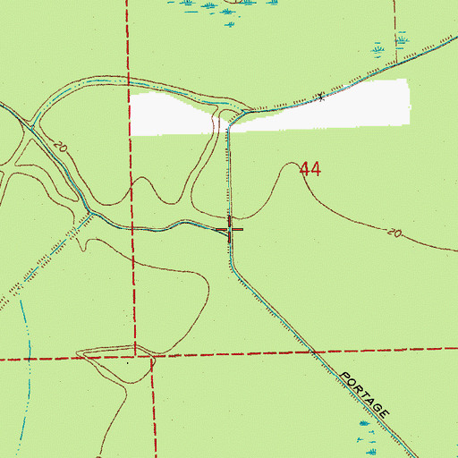 Topographic Map of Bayou Barre, LA