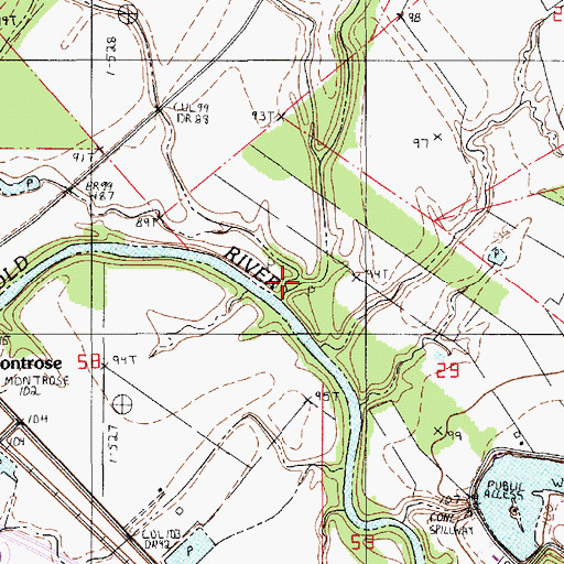 Topographic Map of Bayou Brevelle, LA