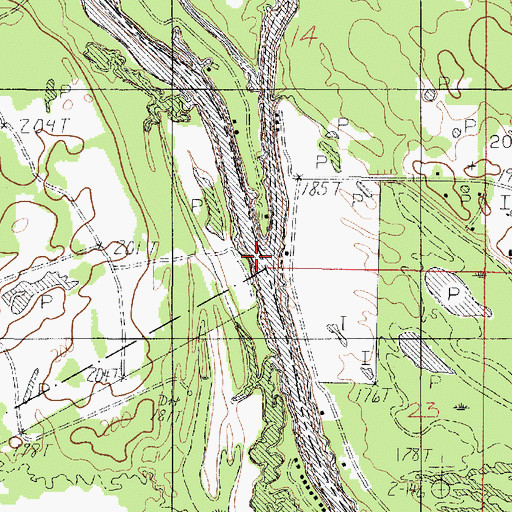 Topographic Map of Bayou Castor, LA