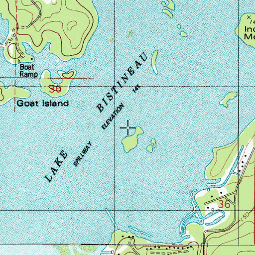 Topographic Map of Bayou Dorcheat, LA