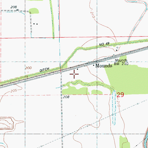 Topographic Map of Sunrise Church, AR