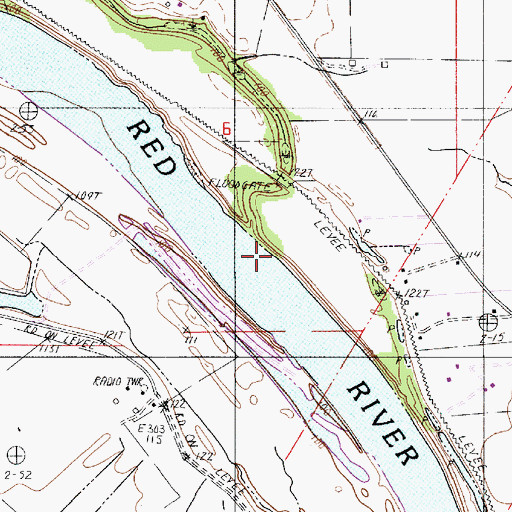 Topographic Map of Bayou Fausse, LA