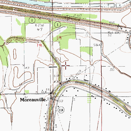Topographic Map of Bayou Grande core, LA