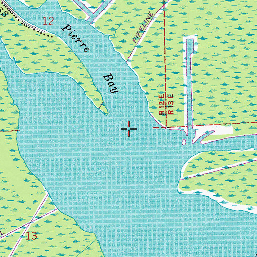 Topographic Map of Bayou Grosbec, LA
