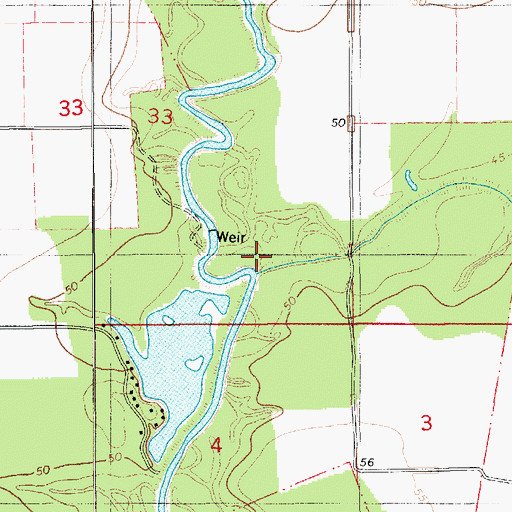 Topographic Map of Bayou Marron, LA