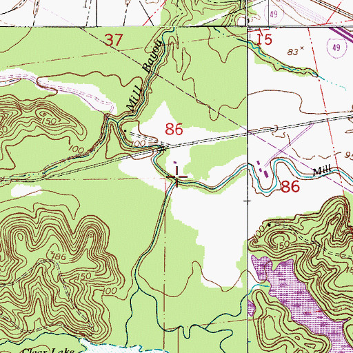Topographic Map of Bayou Maurice, LA