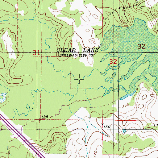 Topographic Map of Bayou Na Bonchasse, LA