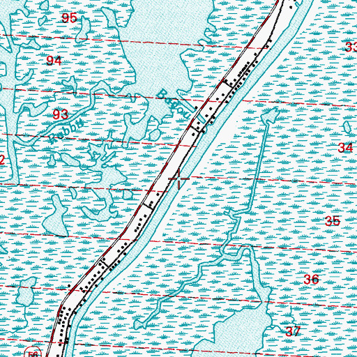 Topographic Map of Bayou Petit Caillou, LA