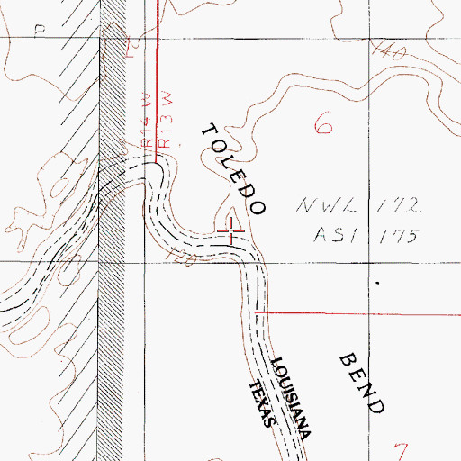 Topographic Map of Bayou San Miguel, LA