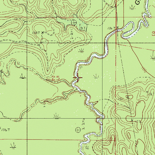 Topographic Map of Bayou Santabarb, LA