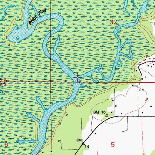 Topographic Map of Bayou Serpent, LA