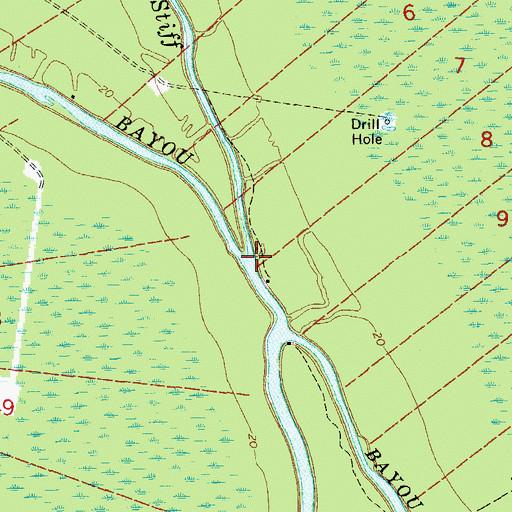 Topographic Map of Bayou Stiff, LA