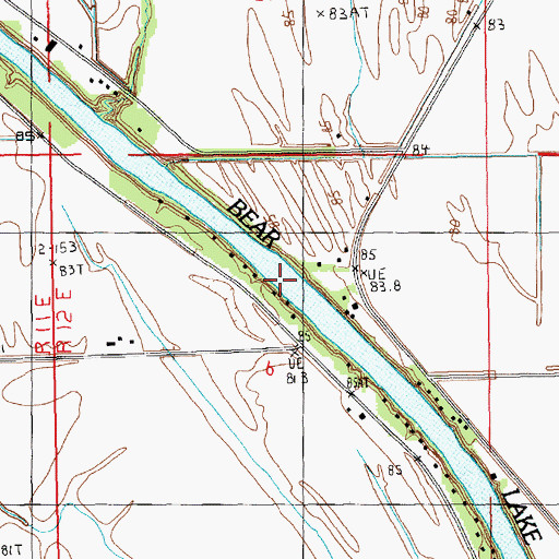 Topographic Map of Bear Lake, LA