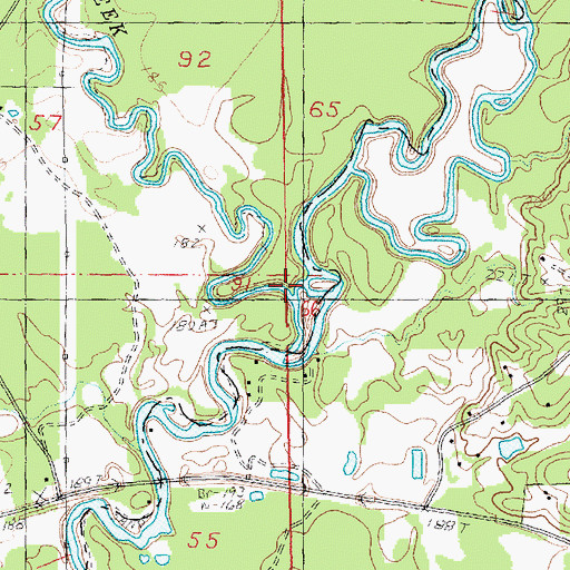 Topographic Map of Beaver Creek, LA