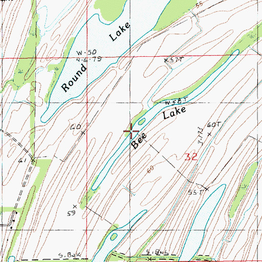 Topographic Map of Bee Lake, LA