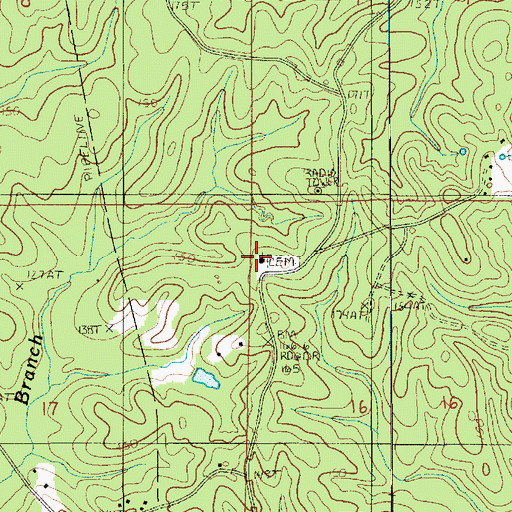 Topographic Map of Beech Creek Missionary Baptist Church, LA
