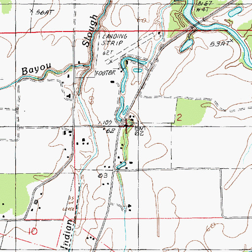 Topographic Map of Bellevue Baptist Church, LA