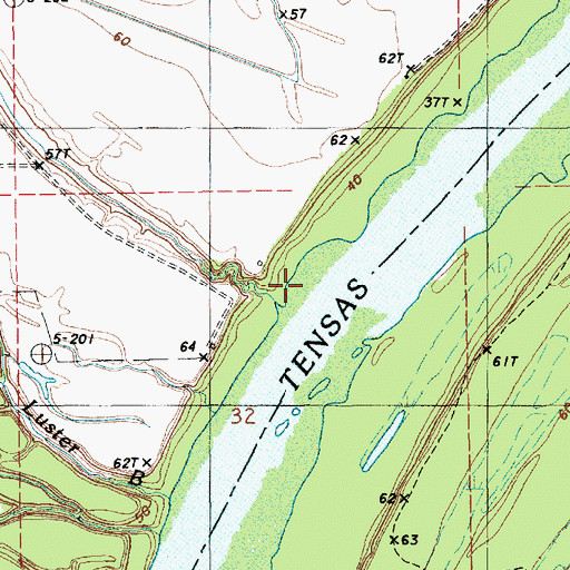 Topographic Map of Big a Plenty Bayou, LA