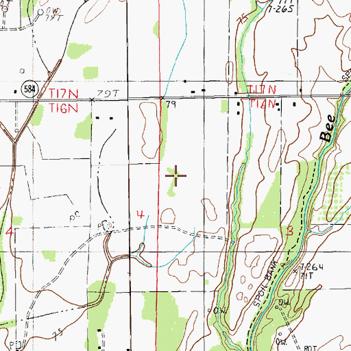 Topographic Map of Big Creek Gas Field, LA