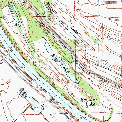 Topographic Map of Big Lake, LA
