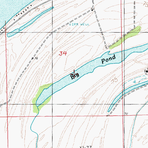 Topographic Map of Big Pond, LA