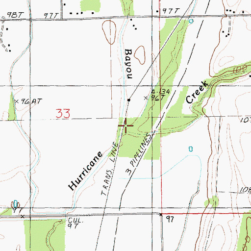 Topographic Map of Big Venson Bayou, LA