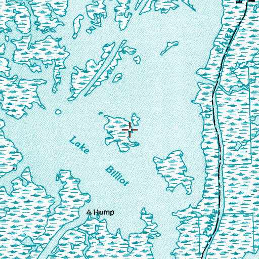 Topographic Map of Lake Billiot, LA