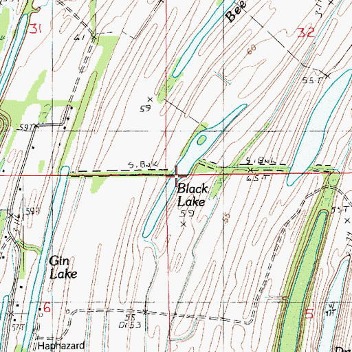 Topographic Map of Black Lake, LA