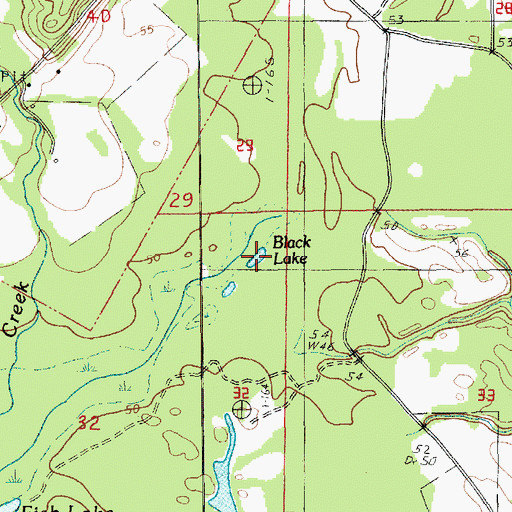 Topographic Map of Black Lake, LA