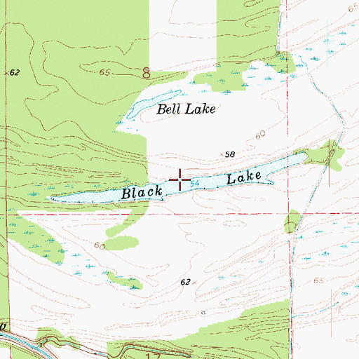 Topographic Map of Black Lake, LA
