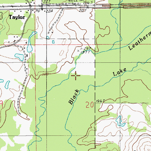 Topographic Map of Black Lake Creek, LA