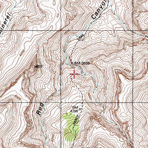 Topographic Map of Hance Trail, AZ
