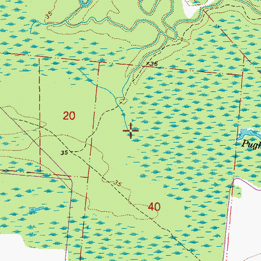 Topographic Map of Blackfork Bayou, LA